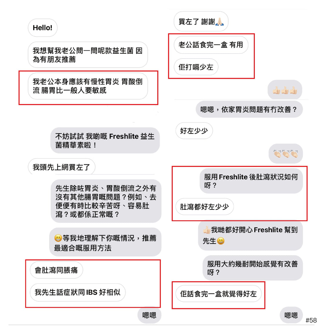 好評58：80後，男性，本身應該有慢性胃炎 、胃酸倒流⋯⋯ - 新康來 FRESHLITE｜日本No.1後生元專家